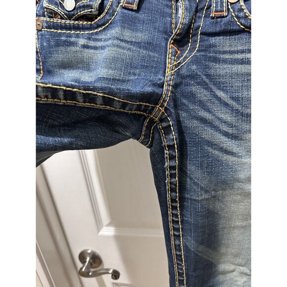 True Religion Women’s Rainbow Billy Jeans 28/30 Distressed Flap Pockets - Picture 11 of 13